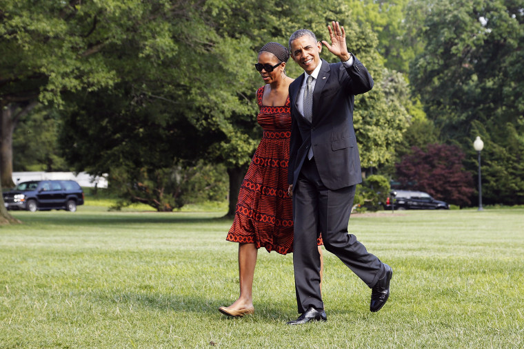 The Obamas return to Washington on June 16 following a weekend in California.