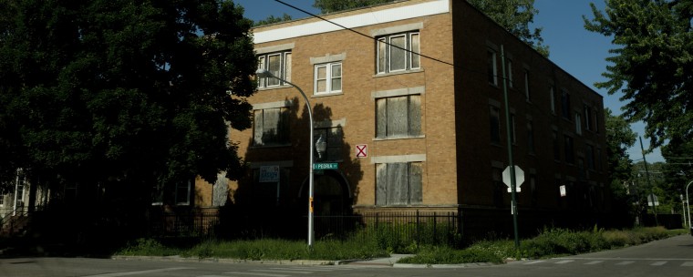 A view of abandoned homes in Englewood, on Chicago's South side.