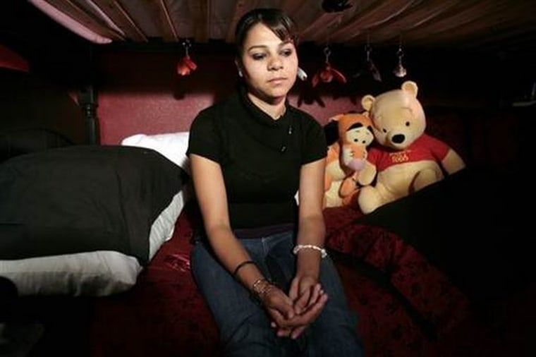 Shyima Hall, 19, discusses her domestic enslavement on Sept. 16, 2008, in Beaumont, Calif. Shyima was 10 when a wealthy Egyptian couple brought her from a poor village in Northern Egypt to work in their California home. She earned $45 a month working up to 20 hours a day.