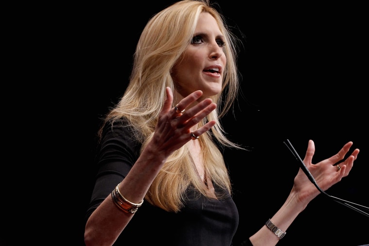 Conservative author and pundit Ann Coulter delivers remarks to the Conservative Political Action Conference, Feb. 10, 2012 in Washington, D.C.