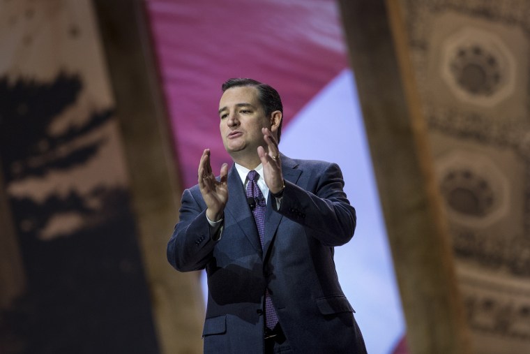 Senator Ted Cruz (R-Texas) speaks during the Conservative Political Action Conference, March 6, 2014, in National Harbor, Md.