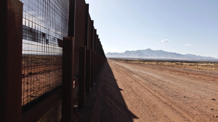 The Arizona-Mexico border fence near Naco, Arizona, March 29, 2013.