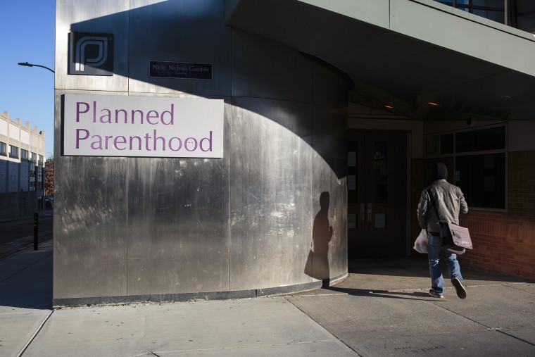 The entrance to a Planned Parenthood office in Boston.