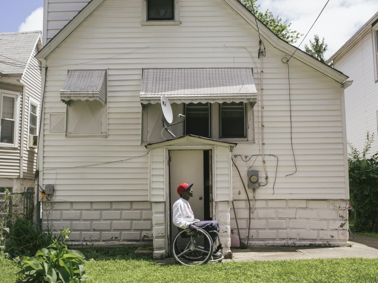 Eric Wilkins at his mother's house in the Roseland neighborhood of Chicago, July 23, 2014.