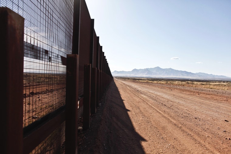 The Arizona-Mexico border fence near Naco, Ariz., March 29, 2013.