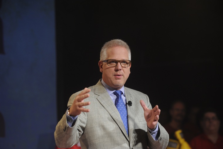 Glenn Beck speaks during the Dish Network War Of The Words at Hammerstein Ballroom on Sept. 13, 2012 in New York, N.Y.