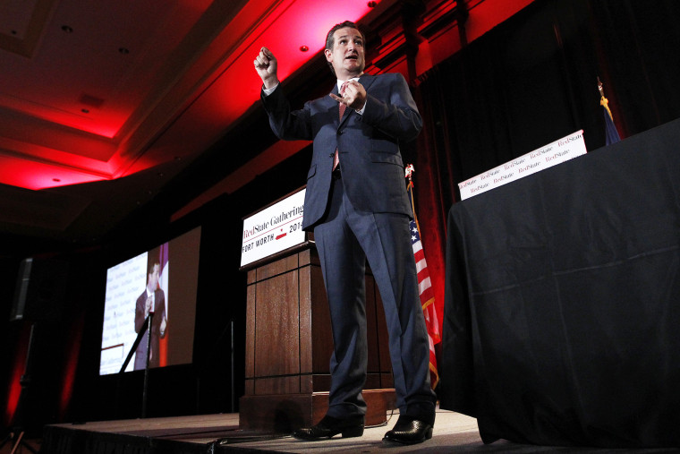 U.S. Sen. Ted Cruz, R-Texas, delivers a speech to 2014 Red State Gathering attendees, Aug. 8, 2014, in Fort Worth, Texas.