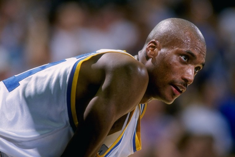 Forward Ed O'Bannon of the UCLA Bruins looks on during a game against the Oregon State Beavers, March 9, 1995.