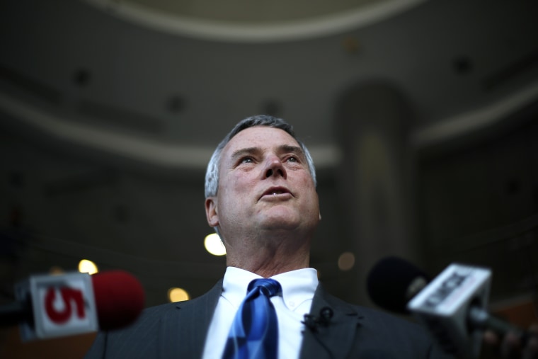 St. Louis County Prosecuting Attorney Robert P. McCulloch speaks during a news conference, April 15, 2014, in Clayton, Mo.