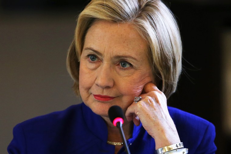 Hillary Clinton speaks during a during a round table event on July 23, 2014 in Oakland, California.