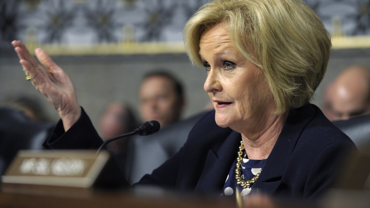 Sen. Claire McCaskill, D-Mo., speaks during a hearing on Capitol Hill in Washington, D.C., Jan. 31, 2013.