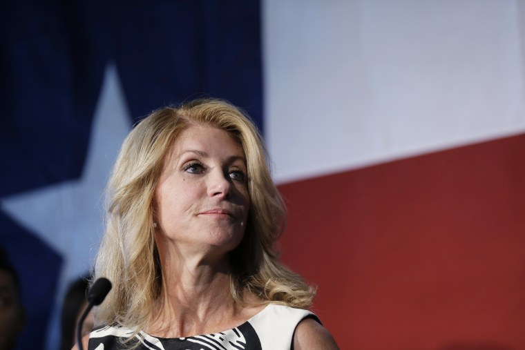 Texas democratic gubernatorial candidate Wendy Davis speaks during a stop at Palo Alto College, Aug. 26, 2014, in San Antonio, Texas.s