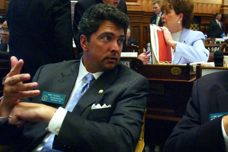 Rep. Mike Boggs (D-Waycross) on the House floor, April 7, 2004 at the Capitol in Atlanta.