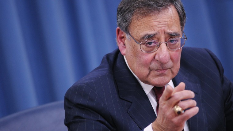 Outgoing US Defense Secretary Leon Panetta takes a question from a reporters during his final press conference in the Pentagon briefing room on Feb. 13, 2013 in Washington, DC. (Photo by Mandel Ngan/AFP/Getty)