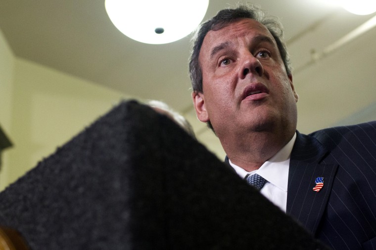 New Jersey Gov. Chris Christie speaks to the media on Sept. 8, 2014 in Atlantic City, N.J. (Photo by Jessica Kourkounis/Getty)