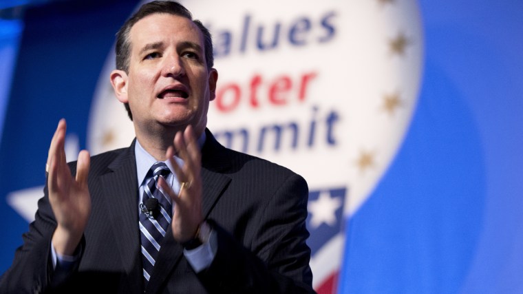 Sen. Ted Cruz, R-Texas speaks at the 2014 Values Voter Summit in Washington, Friday, Sept. 26, 2014. (Photo by Manuel Balce Ceneta/AP)