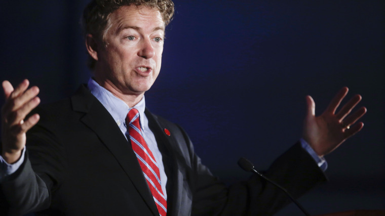 Sen. Rand Paul (R-Ky.) speaks at an event on, Sept. 20, 2014, in Los Angeles, Calif. (Photo by Chris Carlson/AP)