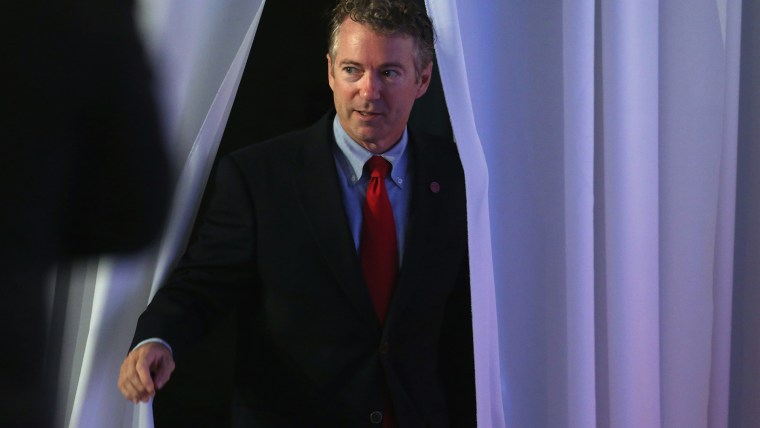 Sen. Rand Paul (R-KY) walks on stage before speaking at the 2014 Values Voter Summit September 26, 2014 in Washington, DC. Photo by Mark Wilson/Getty.
