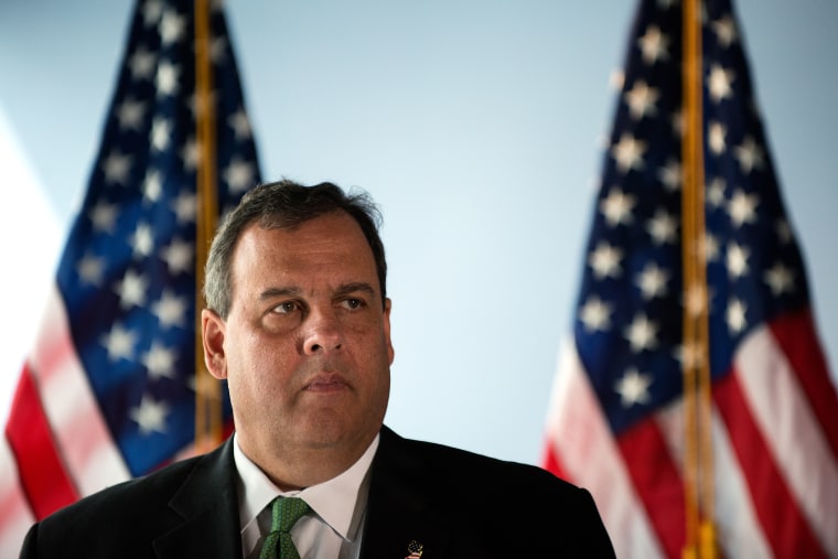 Chris Christie stands during a press conference on Sept. 24, 2014 at 7 World Trade Center in New York.
