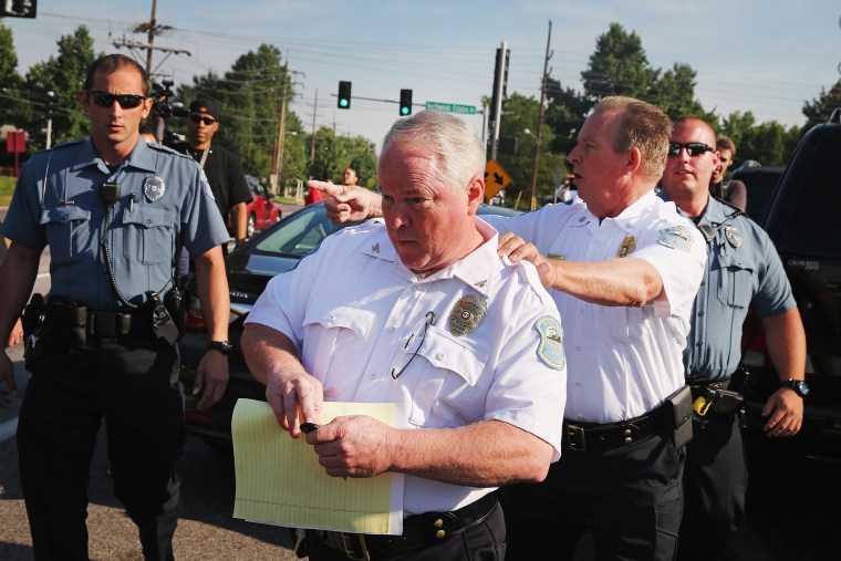 Ferguson Police Chief Thomas Jackson on August 15, 2014 in Ferguson, Missouri.