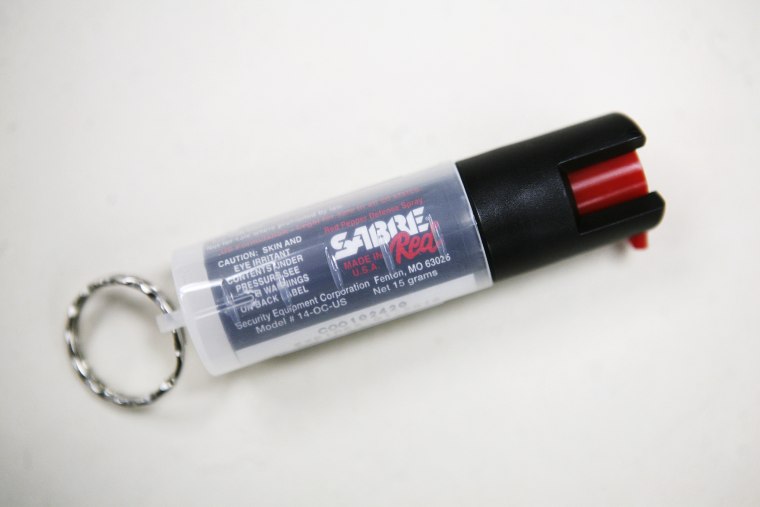 A canister of pepper spray.