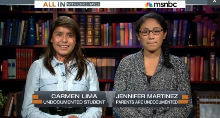 Teenage immigration activist Carmen Lima, who confronted House Speaker John Boehner about passing immigration reform, appears on msnbc.