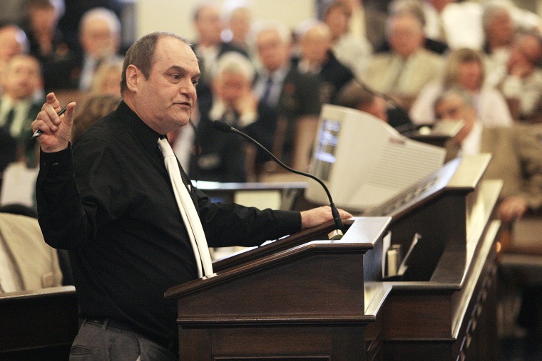 State Rep. Steve Vaillancourt speaks against an amended version of a Gay Marriage bill at the State house in Concord, N.H., May 20, 2009.