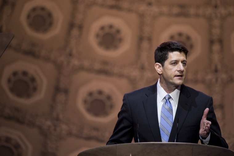 Rep. Paul Ryan, R-Wisc., speaks during the American Conservative Union's Conservative Political Action Conference (CPAC) at National Harbor, Md., on Thursday March 6, 2014.