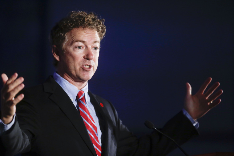 Sen. Rand Paul (R-Ky.) speaks at an event, Sept. 20, 2014, in Los Angeles, Calif. (Photo by Chris Carlson/AP)