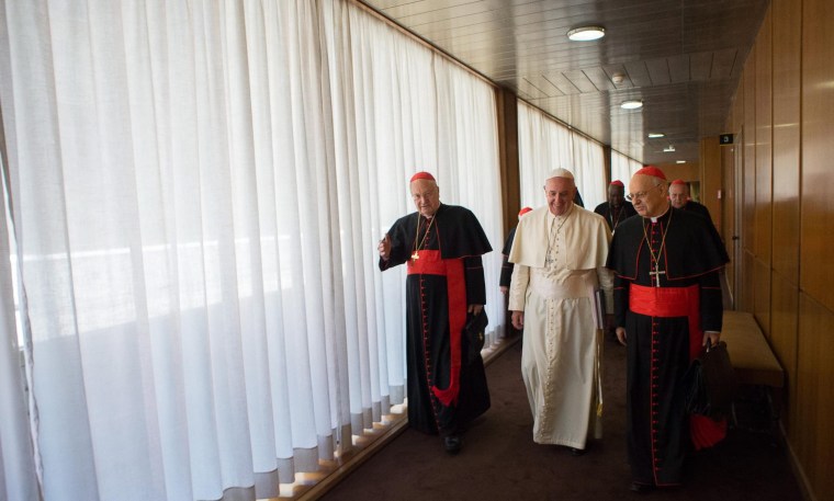 Image: Pope Francis leads a consistory