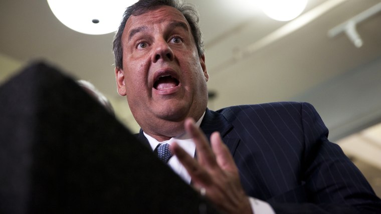 New Jersey Gov. Chris Christie speaks to the media following a meeting on Sept. 8, 2014 in Atlantic City, New Jersey. (Photo by Jessica Kourkounis/Getty)