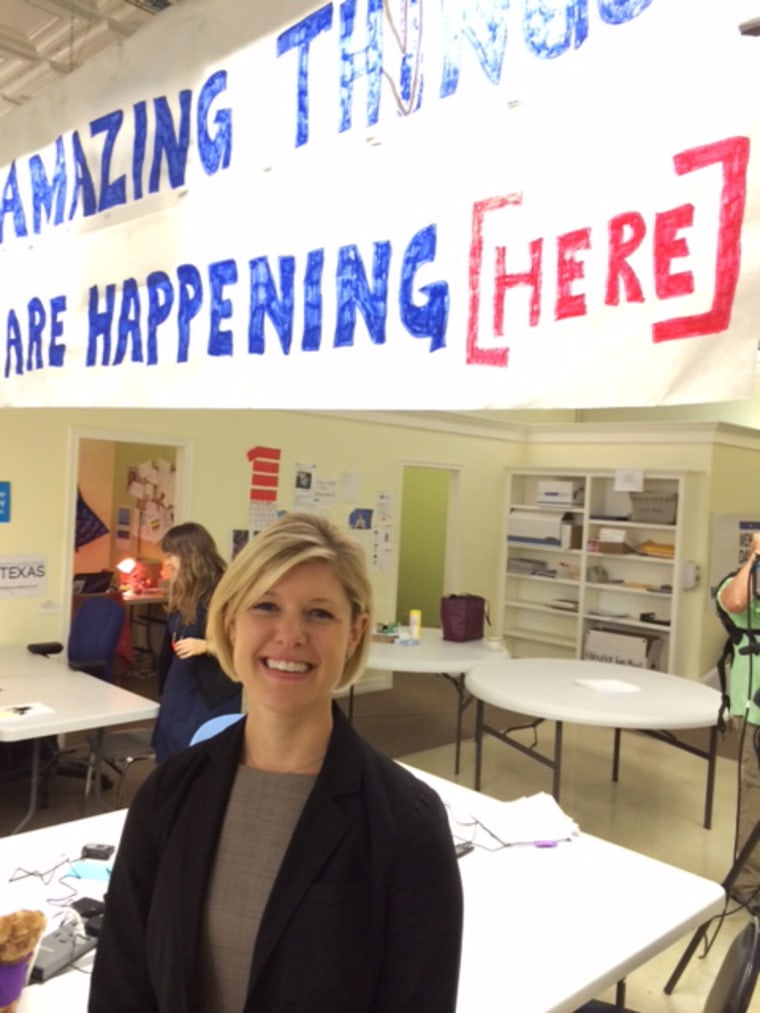 Mimi Marziani, the voter protection director for Battleground Texas is pictured at their headquarters.