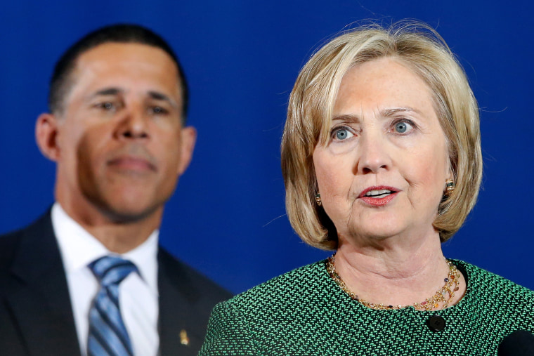 Former U.S. Secretary of State Hillary Clinton speaks at a campaign rally for Maryland Lieutenant Governor Anthony Brown, Democratic nominee for Maryland governor in College Park, Md., on Oct. 30, 2014. (Photo by Jonathan Ernst/Reuters)