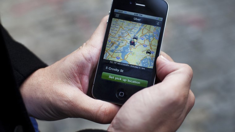 The Uber car service application in New York, on May 2, 2011. (Photo by Julie Glassberg/The New York Times/Redux)