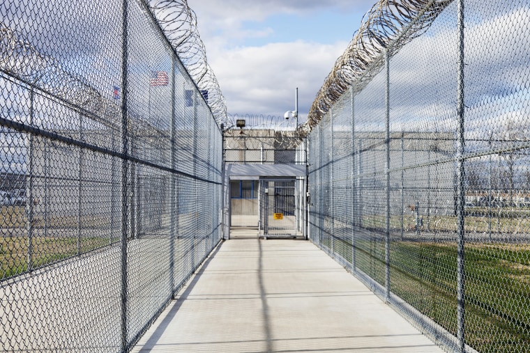 Prison fence at a Correctional Facility.