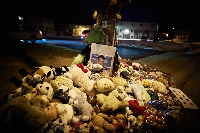 A memorial for Michael Brown seen on Nov. 19, 2014 in Ferguson, Mo. (Photo by Sebastiano Tomada/Getty)