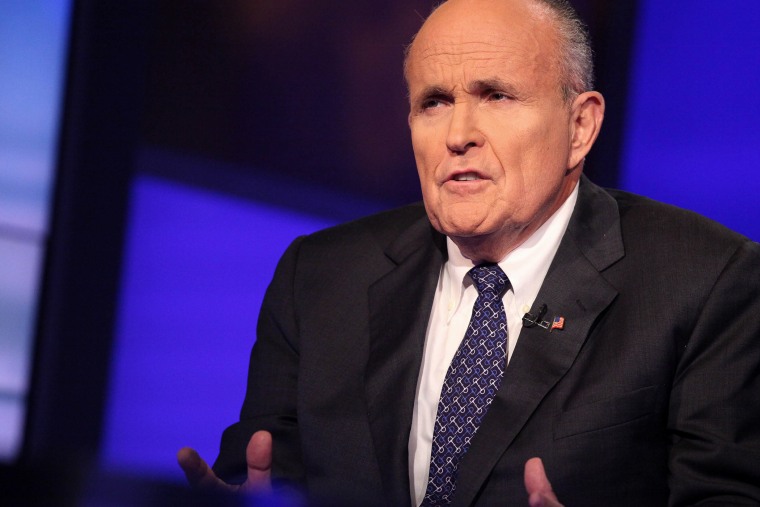 Rudy Giuliani speaks on Fox News on Sept. 23, 2014 in New York City.