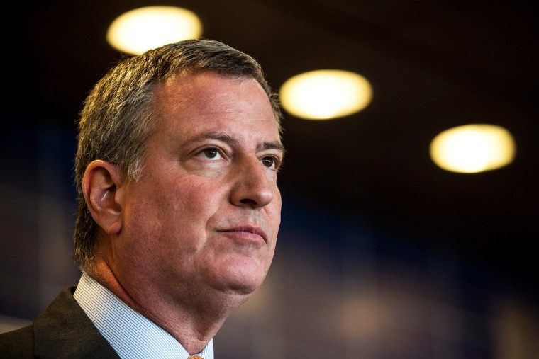 New York City Mayor Bill de Blasio speaks at a press conference on DEc. 4, 2014 in the Queens borough of in New York, N.Y. (Photo by Andrew Burton/Getty)
