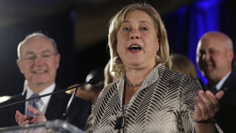 Sen. Mary Landrieu speaks to supporters as she concedes defeat in her Senate runoff election against Rep. Bill Cassidy in New Orleans on Dec. 6, 2014. (Gerald Herbert/AP)
