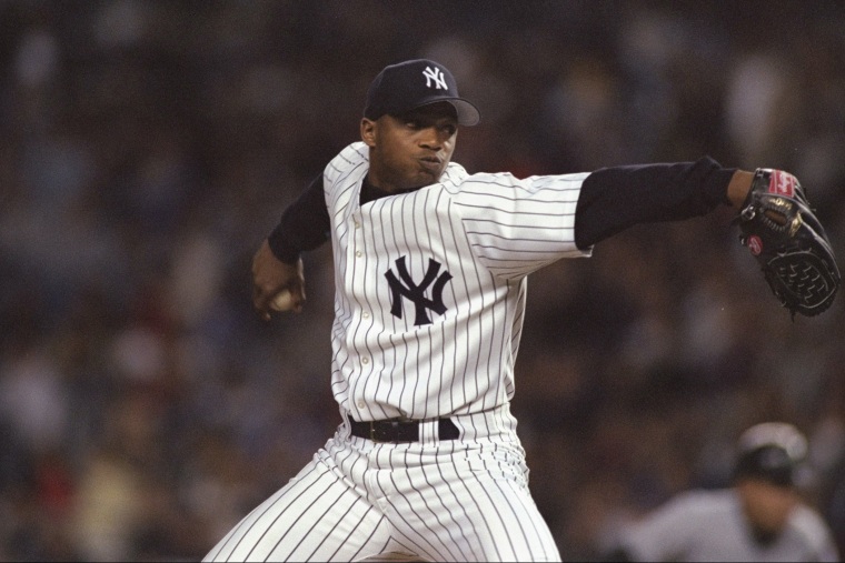 Orlando ''El Duque'' Hernandez of the New York Yankees in action during a game at the Yankee Stadium in the Bronx, New York on June 2, 1998.