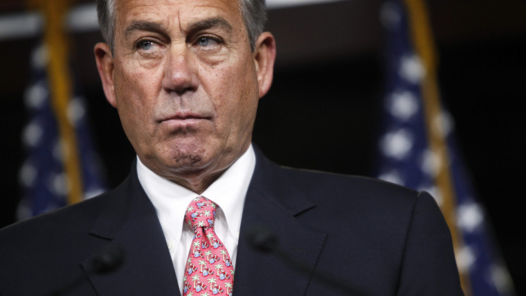 U.S. House Speaker John Boehner (R-OH) holds a news conference at the U.S. Capitol in Washington on Dec. 11, 2014.