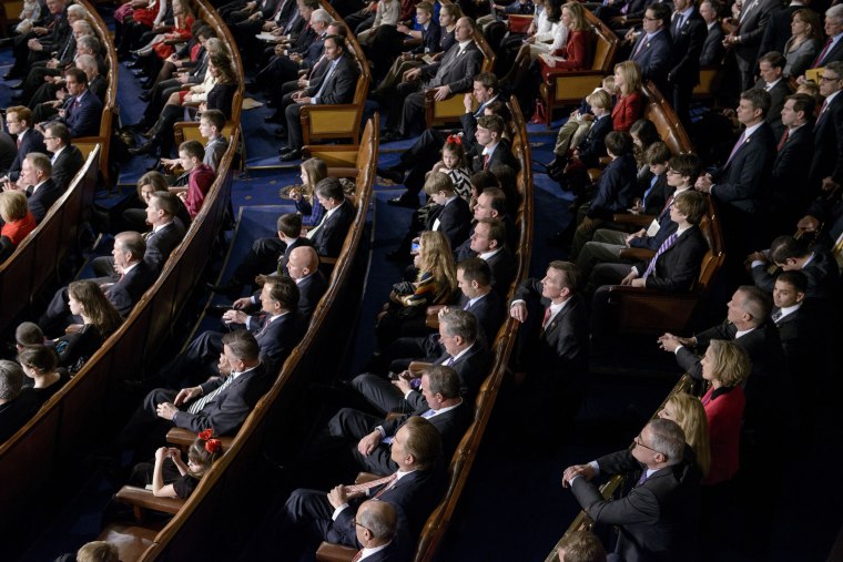 Members of the House of Representatives listen to nominations for speaker on Capitol Hill on Jan. 6, 2015 in Washington, DC.