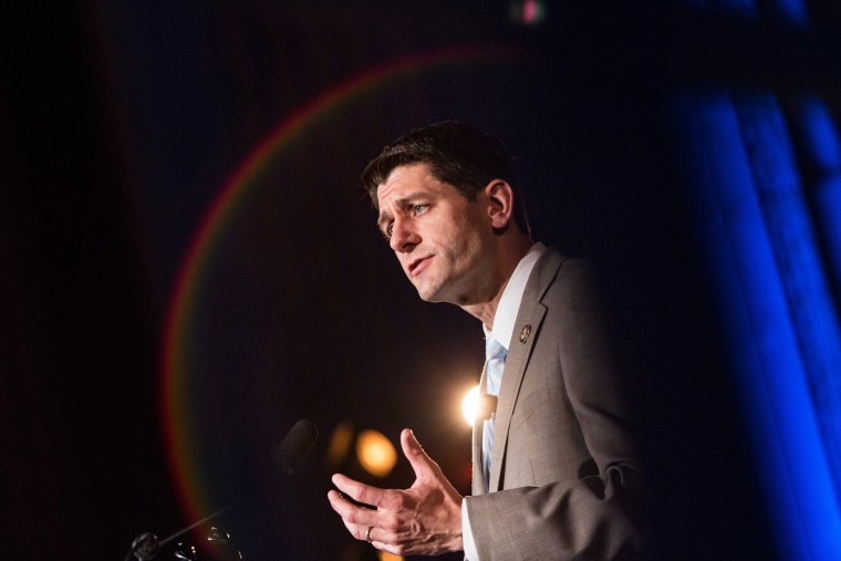 Rep. Paul Ryan (R-WI) speaks at an event on on May 15, 2012 in Washington, D.C. (Photo by Brendan Hoffman/Getty)