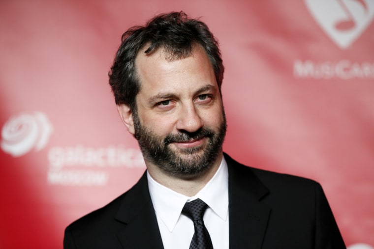 Director Judd Apatow poses at the 2013 MusiCares Person of the Year Tribute and Dinner honoring Bruce Springsteen in Los Angeles on Feb. 8, 2013.