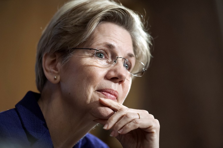Sen. Elizabeth Warren, D-Mass., listens during a hearing on Capitol Hill in Washington, March 7, 2013. (Photo by Cliff Owen/AP)