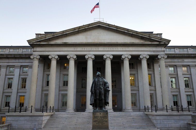 The U.S. Treasury on Pennsylvania Avenue in Washington, D.C. (Photo by Mandel Ngan/AFP/Getty)