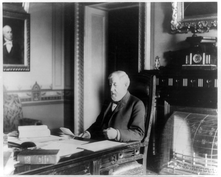 Former Secretary of State James G. Blaine, photographed in 1890.