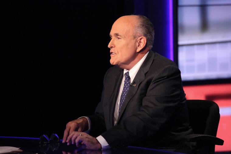 Rudy Giuliani visits \"Cavuto\" On FOX Business Network at FOX Studios on Sep. 23, 2014 in New York City. (Photo by Rob Kim/Getty)