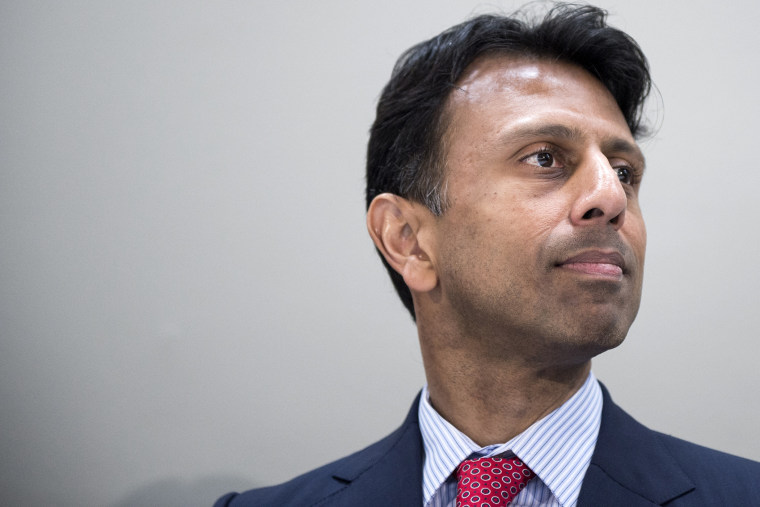 Gov. Bobby Jindal (R-LA), speaks at an event in Washington on Feb. 9, 2015. (Photo by Bill Clark/CQ/Roll Call/AP)