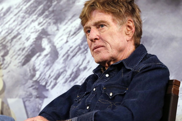 Festival founder and US actor Robert Redford talks to the press to open the 2015 Sundance Film Festival on Jan. 22, 2015.
